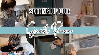 ORGANIZING OUR GUEST ROOM // Hotel Like Guest Room + Prepare for House Guests