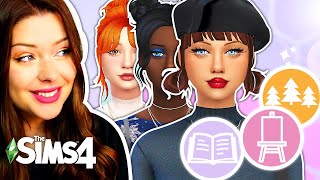 Creating Sims as Different COLLEGE MAJORS in The Sims 4 // CAS Challenge