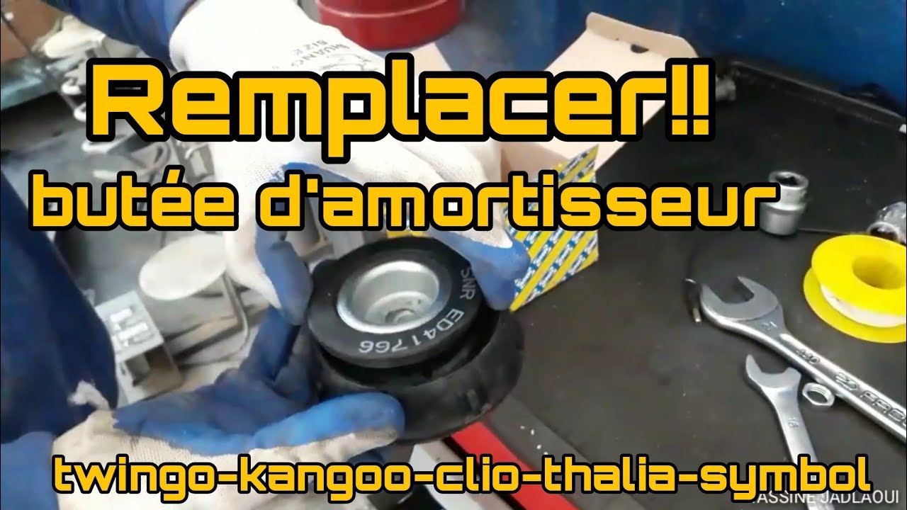 Coupelle butée d'amortisseur renault twingo clio symbol kangoo remplacement phase  2 - YouTube