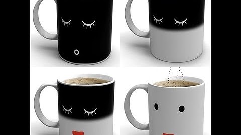 Cốc đổi màu hình khuôn mặt