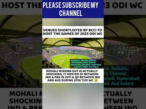 BCCI Shortlisted Venue For World Cup 2023 | #cricket #cricketshorts #cricketnews