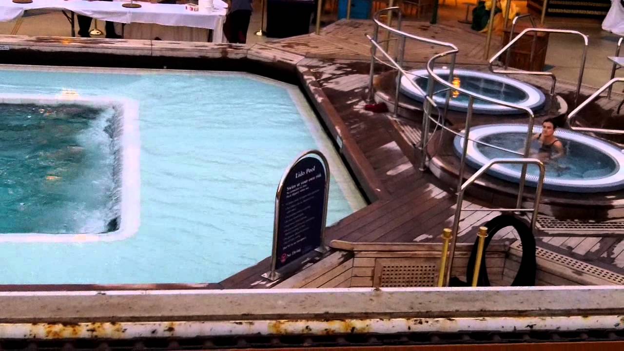 Holland America Westerdam Pool In Rough Seas 33012 Youtube 