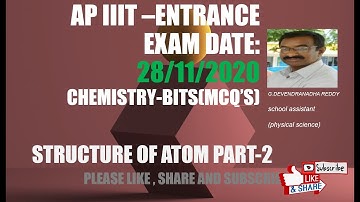 STRUCTURE OF ATOM  MCQ