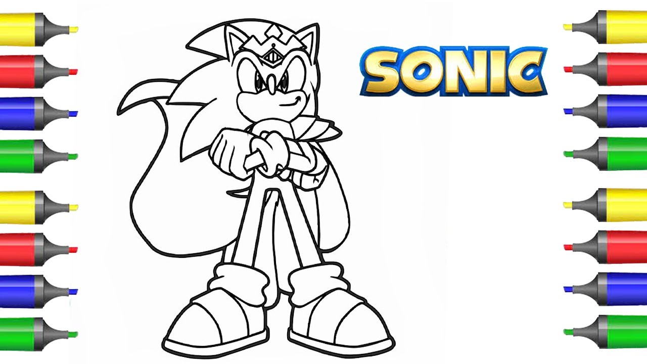 Sonic coloring pages/Sonic like a king / Sonic Coloring Page / Sonic ...