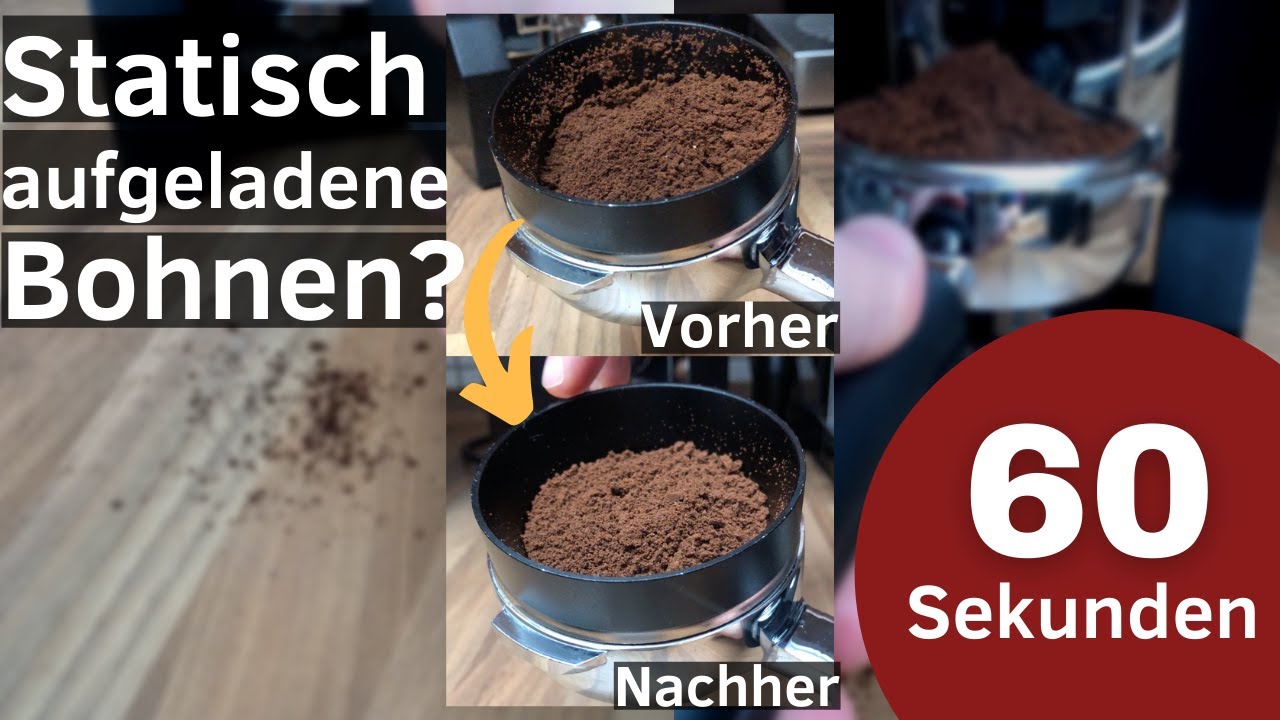Streuung von statisch aufgeladenen Kaffeebohnen verhindern 
