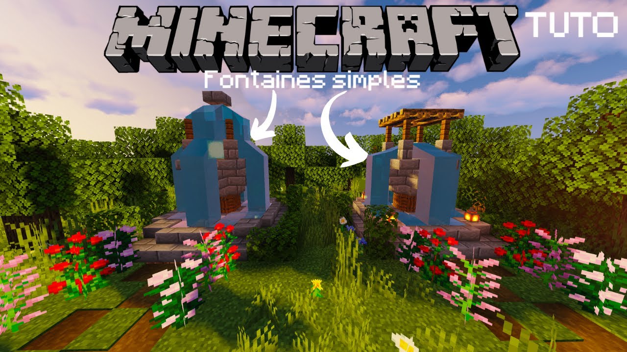 Tuto Minecraft de 2 Fontaines Médiévales Facile À Faire - YouTube