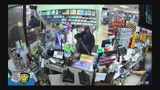 Fort Worth police are searching for two men accused of robbing a gas station