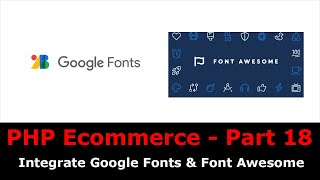 PHP Ecom Part 18 : How to integrate google fonts and font awesome in PHP  MySQL