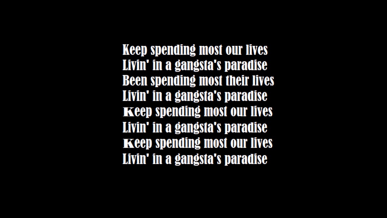 paroles coolio gangsta paradise