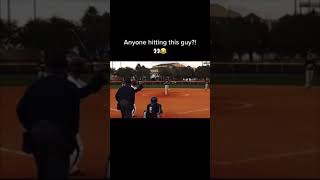 Softball pitcher hits 104 mph 😳 #shorts