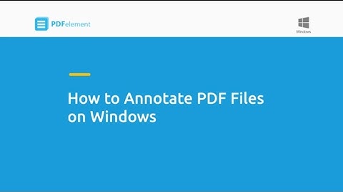 How to Annotate PDF Files on Windows