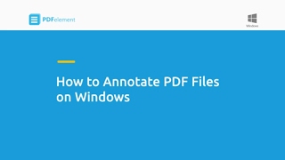 How to Annotate PDF Files on Windows