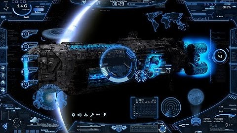 Futuristic Skin Neon Space Hologram CIA Tutorial Rainmeter Skin Windows Customization Themes