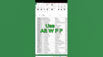 ️ Freeze Rows in Excel with ALT + W + F + F | No More Lost Headers! #shorts #excel #freeze #shortcut