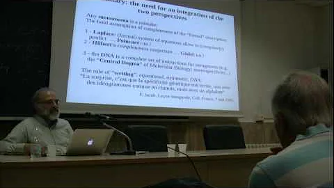 G. Longo Theoretical challenges in biology: from evolution to organisms and cancer, and conversely'
