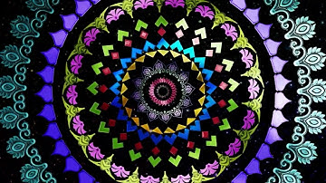 Metallic Colourful Circle Background 4K VJ Loop Video | No Copyright Background Video