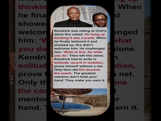 🎤 Why Dr. Dre REFUSED To Help Kendrick Lamar At First 😳 #shorts