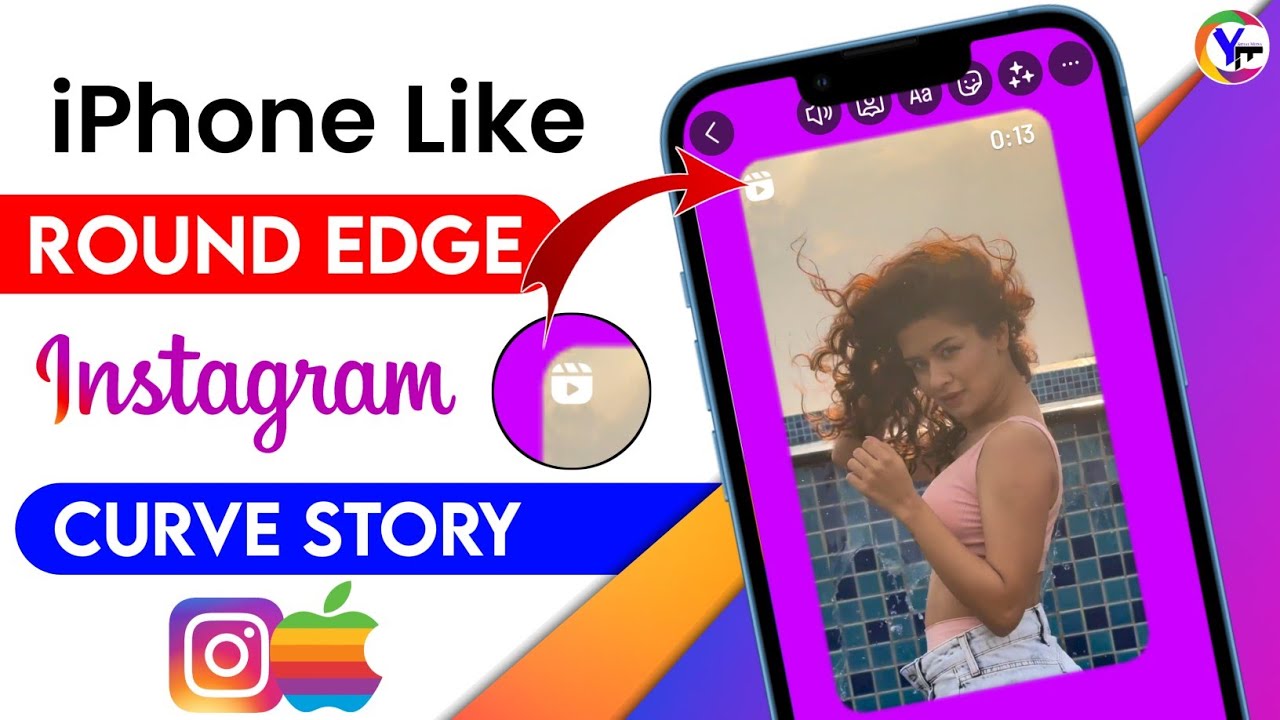 How to make Round edge Instagram story Border in Android ! IPhone edge ! Repost Story ! Round Reels