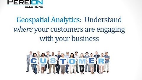 Geospatial Analytics