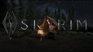 secunda - skyrim with night-time campfire ambience [1 hour] [ASMR] 🍂🦉🌌🔥