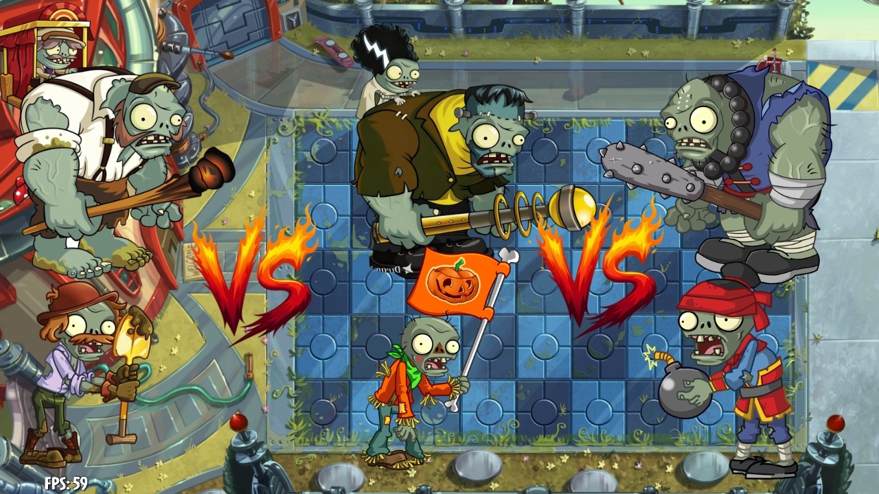 Флаг Пугало Франкенштейн против Дахана Бронзовая Бомба Зомби против Портера Гигантский Экскаватор...