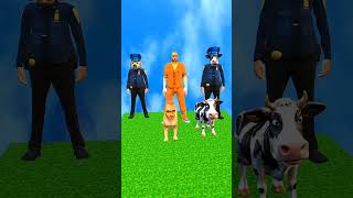 Cow, Chicken Vs Dog cute? Which animal can dodge the cones and choose the right owner? #cat #dog