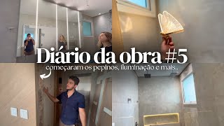 DIÁRIO DA OBRA #5 COMEÇOU A APARECER OS PEPINOS, iluminação e mais..