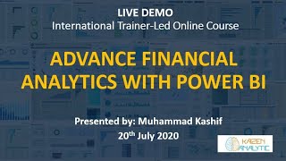 Live Demo: Advance Financial Analytics with Power BI Training