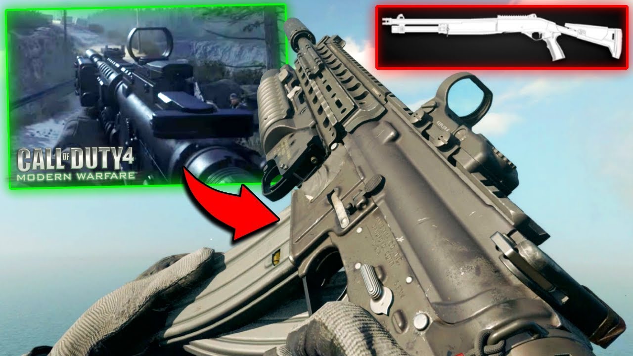 COD4 Safehouse Mission Loadout - Soap's M4A1 SOPMOD & M1014 in Warzone Win Gameplay