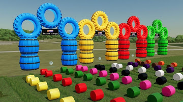 DANCE OF COLORS! ALL COLORS ! COOL SELL POINTS AND FAST HAY BALING VEHICLES! FARMING SIMULATOR 22