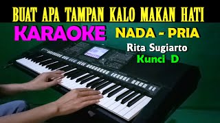 MAKAN HATI - Rita Sugiarto | KARAOKE Nada Pria, HD