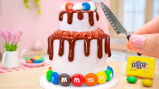 🍫 SWEET Miniature M&M Candy Chocolate Cake Decorating | Tiny Yummy Chocolate Cake Recipe |Mini Yummy