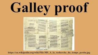 Galley proof