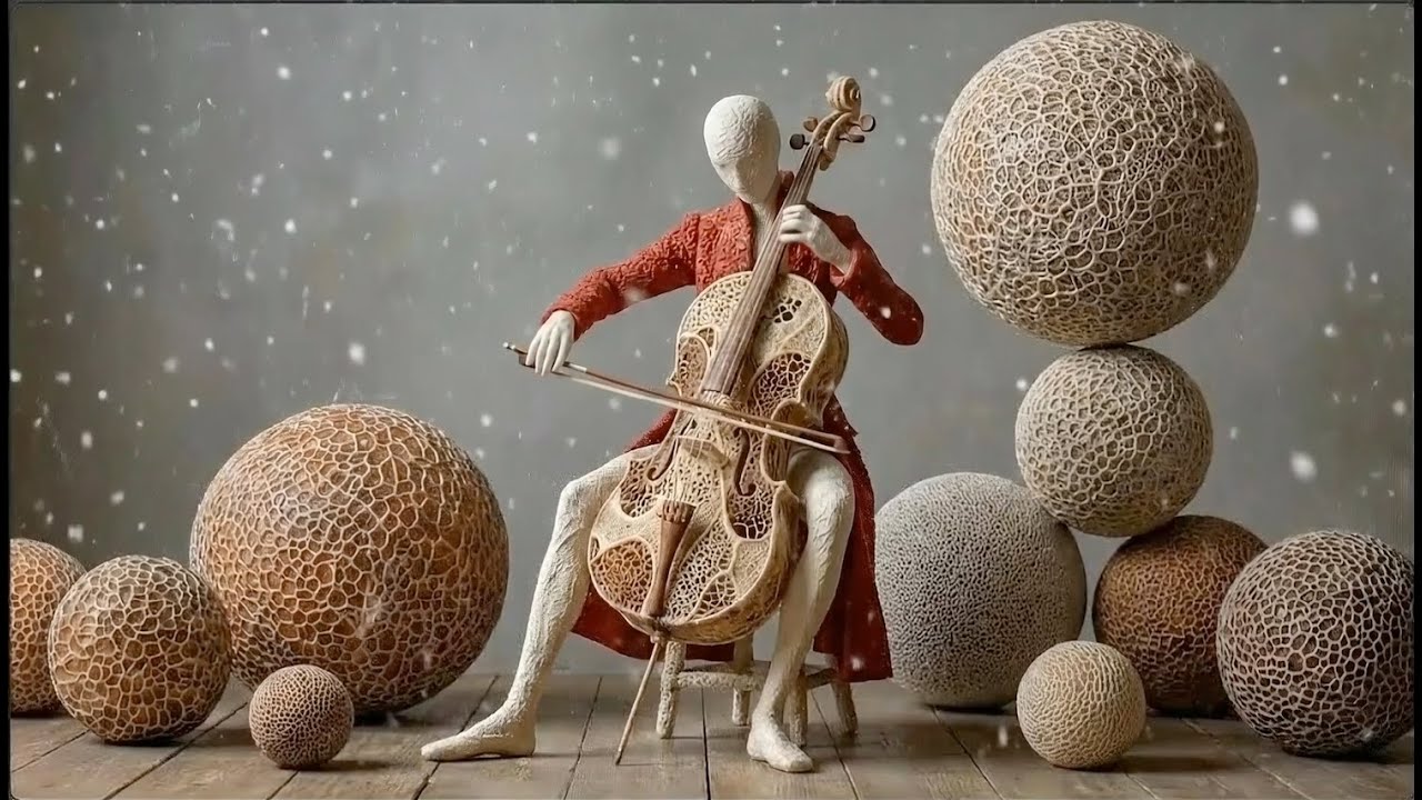 Surreal AI Art: Silver Moonlight Christmas