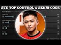 (2024) STE TOP SENSITIVITY CODE// STE TOP CONTROL CODE// 5 FINGER LAYOUT GAMING CODE