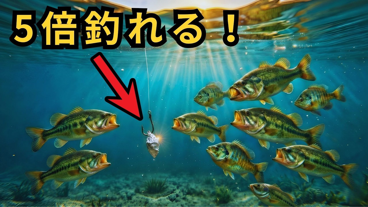 【裏技】釣り針にアルミホイルを巻くだけ！魚が5倍釣れる驚きの結果に！
