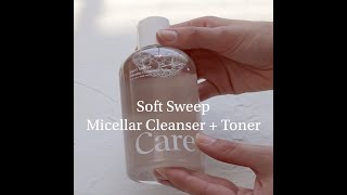 How to Use Soft Sweep Micellar Cleanser + Toner - a 2-in-1 gentle cleanser and toner - Care Skincare screenshot 5