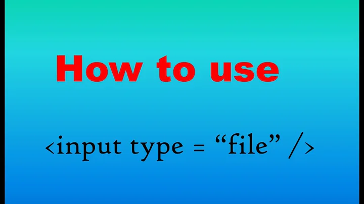 HTML5 and JavaScript: How to use the file input control