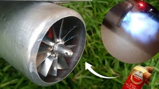 How to make a jet engine using soda can