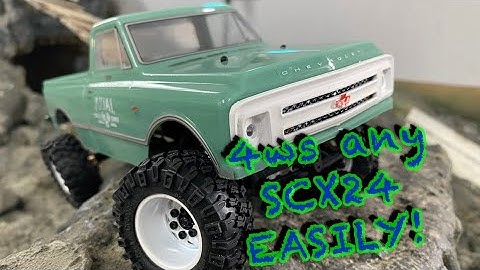 Easily 4ws any SCX24! 3 different options and how to!  GIVEAWAY explained!!