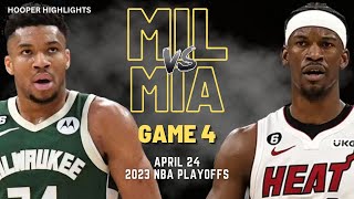 Milwaukee Bucks vs Miami Heat Full Game 4 Highlights | Apr 24 | 2023 NBA Playoffs