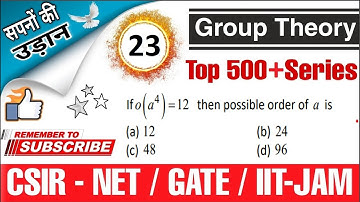 Q:-23 CSIR NET/GATE/IIT JAM GROUP THEORY SOLUTION SERIES BY S.DHIMAN EPIC MATHEMATICS