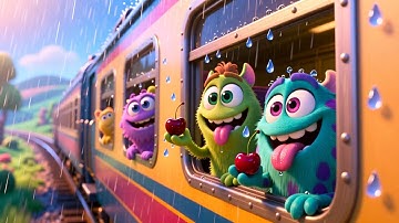 Train Ride with Monkey 🚂🐒 | Fun Learning Adventure for Kids | Educational Songs for Children