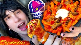 Trying Taco Bells New Flamin Hot Menu