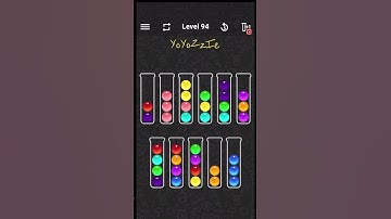 Ball Sort Color Water Puzzle Level 94 Walkthrough 🧪🟡🔴🟢, #shorts