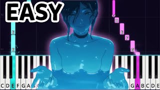 Chainsaw Man Movie Reze Arc Ost  In The Pool  Easy Piano Tutorial happy Piano