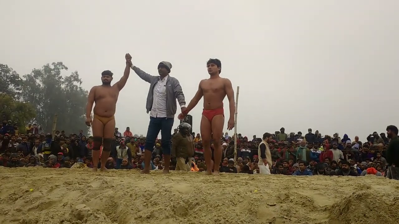 u p केशरी की सेमीफाइनल कुश्ती धानी दंगल