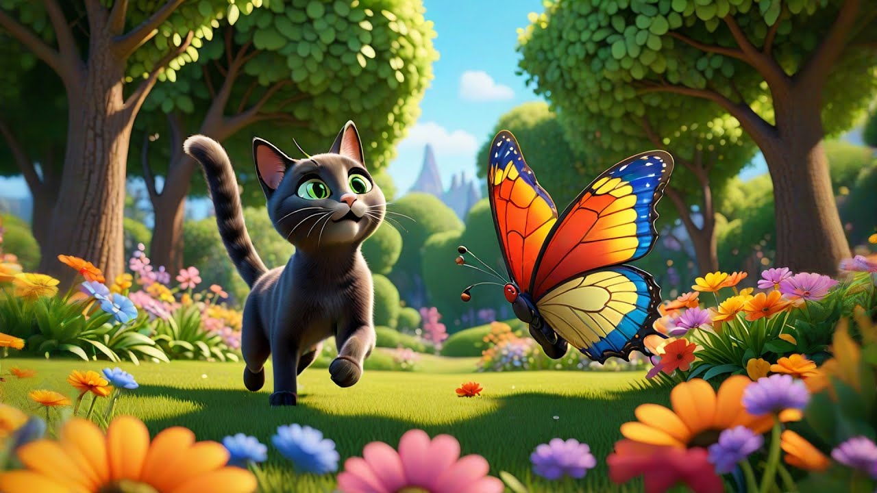 The Cat Who Caught a Butterfly 🐱🦋 | Fun Kids Story | Gentle Adventure for Toddlers & Preschoolers