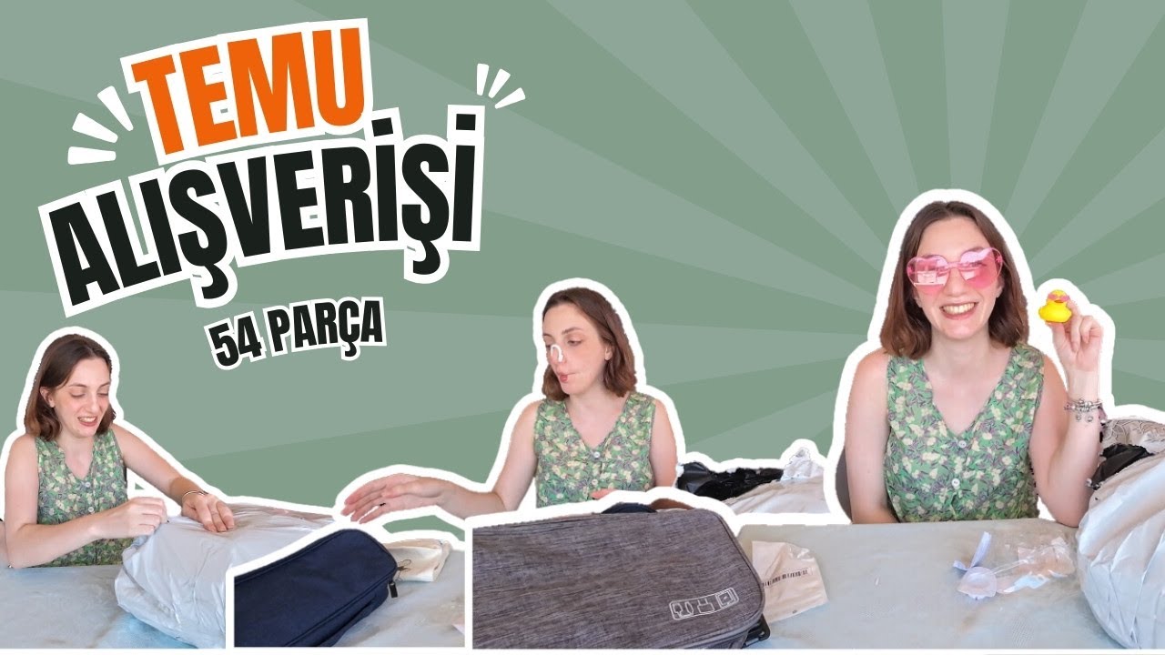 Temu'dan ilk ve son alışveriş! | 54 Parçalık Temu Alışverişi |
