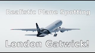 18+ Minutes of REALISTIC PLANE SPOTTING at London Gatwick in Project Flight! (Roblox)